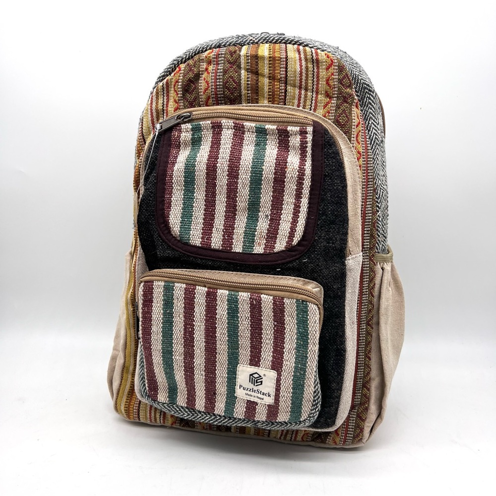 Multi pocket Hemp cotton blend backpack